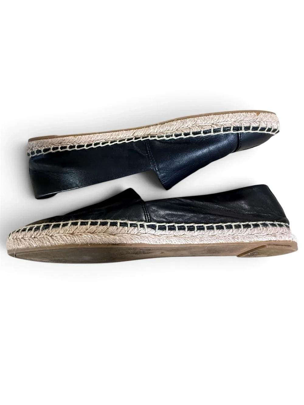 Tory Burch Colorblock Flat Espadrille in Perfect Black Nappa Leather